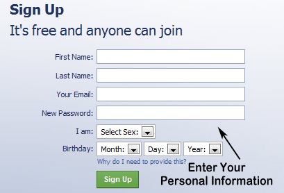 Sign up with Facebook